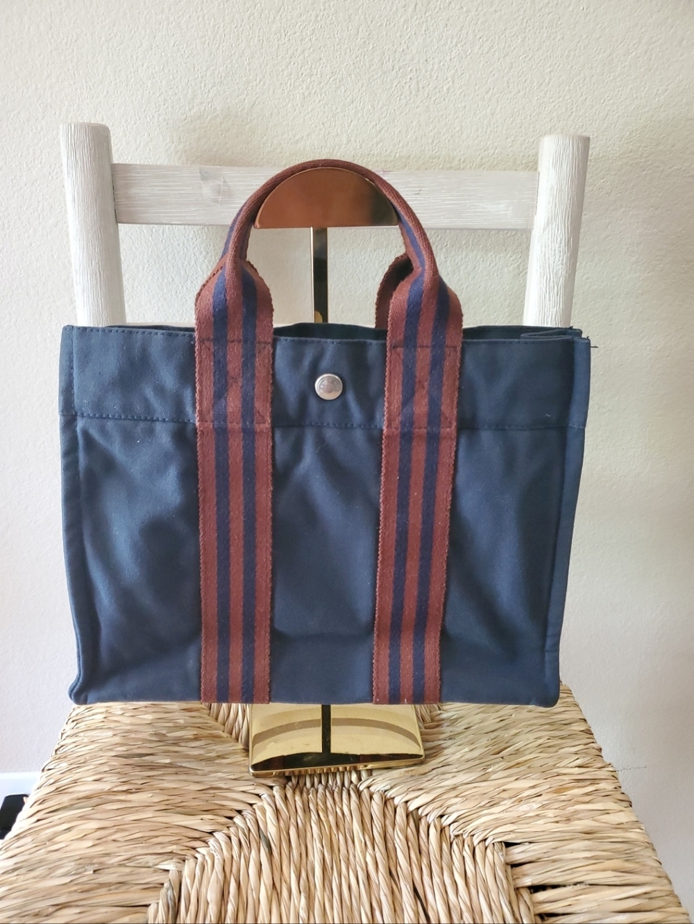 Hermes Canvas Tote Bag